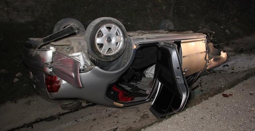 Kula’da kaza | Takla atan aracın sürücüsü 238 promil alkollü çıktı