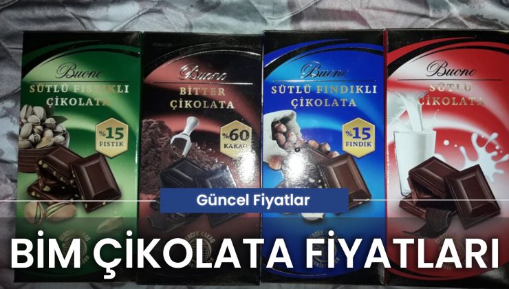 Bim Çikolata Fiyatları 2024: Buono Sütlü, Bademli, Antep Fıstıklı Çikolata Fiyatı